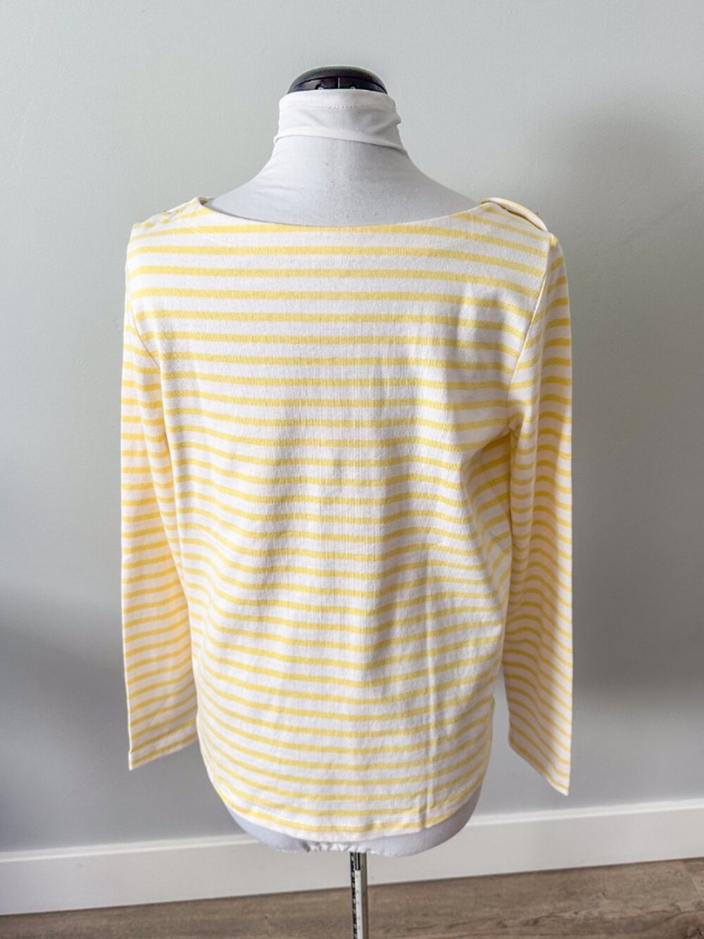 Talbots Knot Button Shoulder Tee - Picture 8 of 11